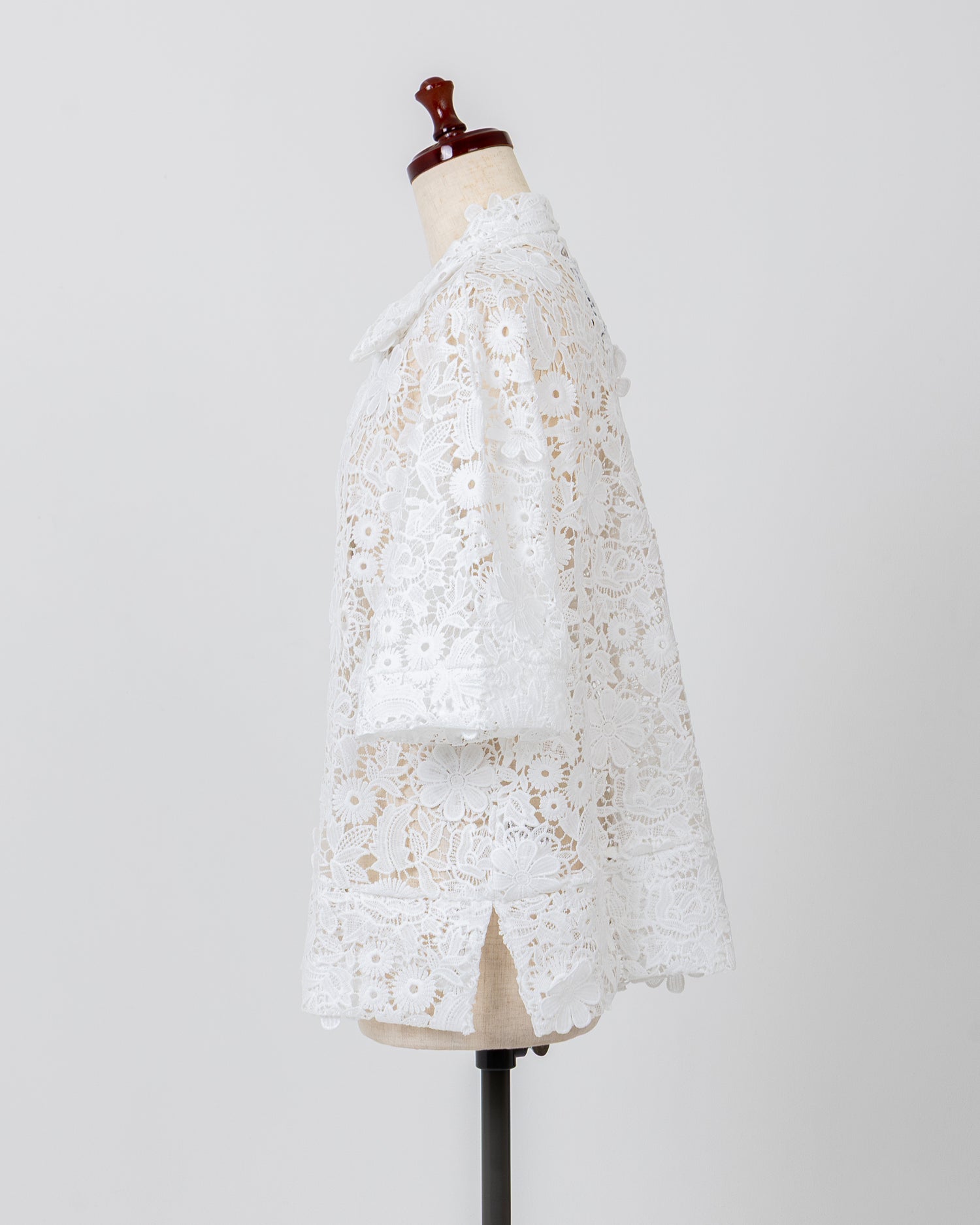 LAYAS - レイヤーズ SHIRT LACE SKIPPER S/S P/O - WHITE