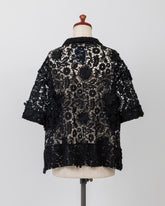LAYAS - レイヤーズ SHIRT LACE SKIPPER S/S P/O - BLACK