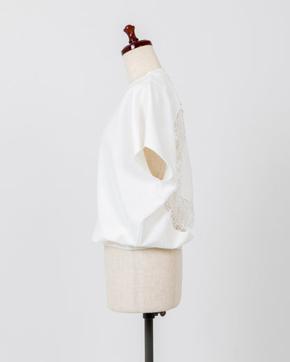 LAYAS - レイヤーズ TOPS BACK LACE N/S P/O - WHITE