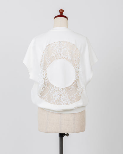 LAYAS - レイヤーズ TOPS BACK LACE N/S P/O - WHITE