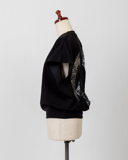 LAYAS - レイヤーズ TOPS BACK LACE N/S P/O - BLACK