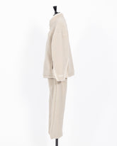 株式会社EUREKA TOPS FLEECE HALF ZIP TOP - BEIGE