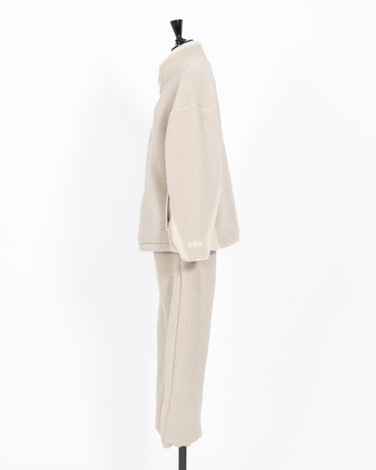 株式会社EUREKA TOPS FLEECE HALF ZIP TOP - BEIGE