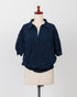 LAYAS - レイヤーズ TOPS SIWA POLO KNIT - NAVY