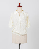 LAYAS - レイヤーズ TOPS SIWA POLO KNIT - WHITE
