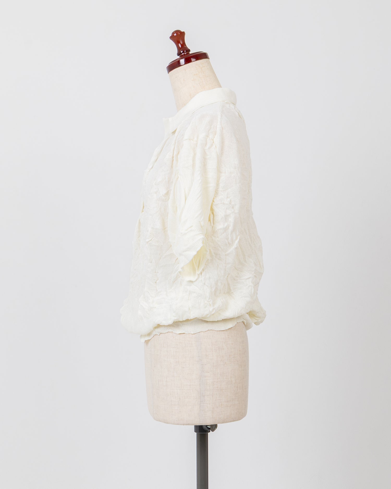 LAYAS - レイヤーズ TOPS SIWA POLO KNIT - WHITE