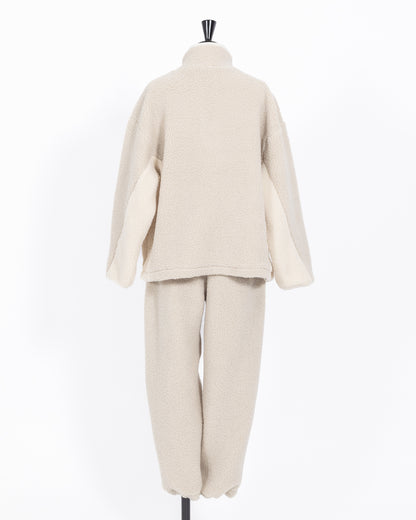 株式会社EUREKA TOPS FLEECE HALF ZIP TOP - BEIGE